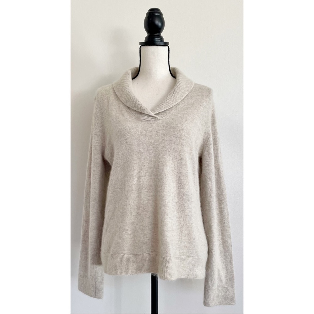 Sarah Spencer Wool Shawl Collar Sweater - Picture 1 of 5